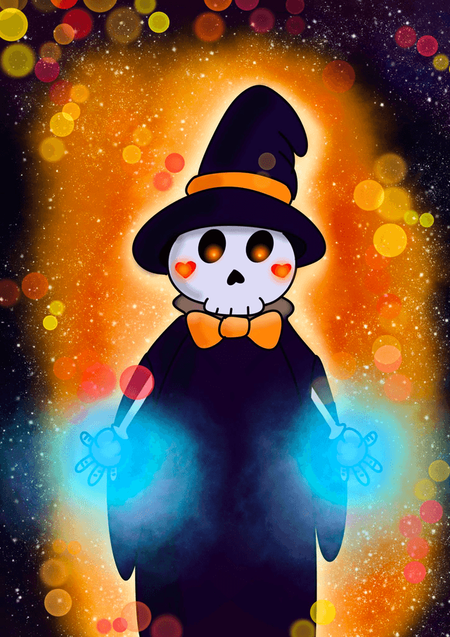 magicien squelette